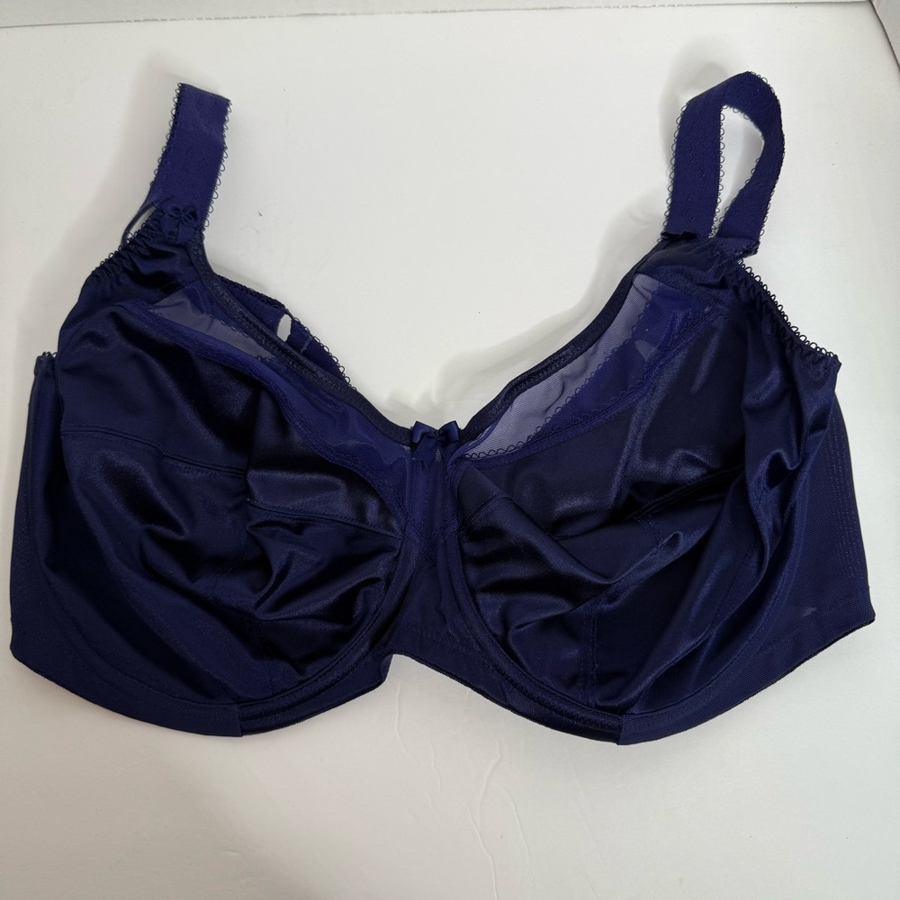 Goddess Keira Full Figure Underwire Navy Blue Women's Bra Size 38H